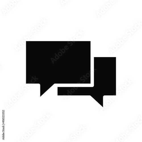 Speech bubble vector icon. Message and chat symbol set. Empty or blank speak and text sing. Discussion and conversation logo. Isolated on white background.