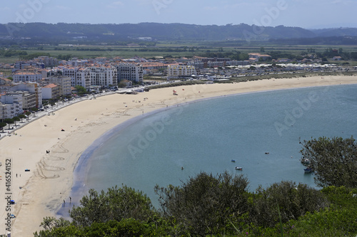 View over Sao Martinho do Porto beach, Leiria District, Portugal photo