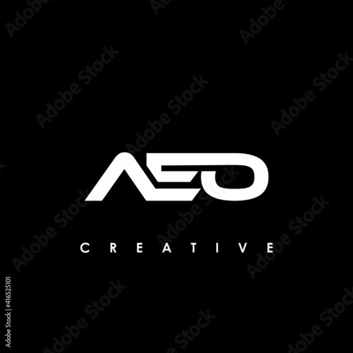 AEO Letter Initial Logo Design Template Vector Illustration
