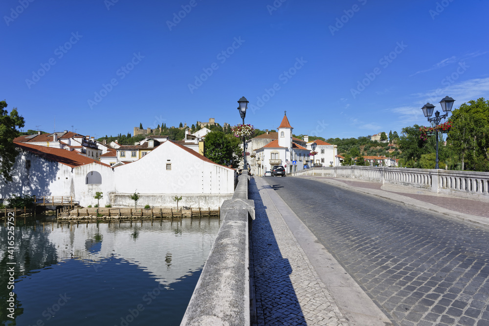 Tomar city and Nabao river, Tomar, Santarem district, Portugal
