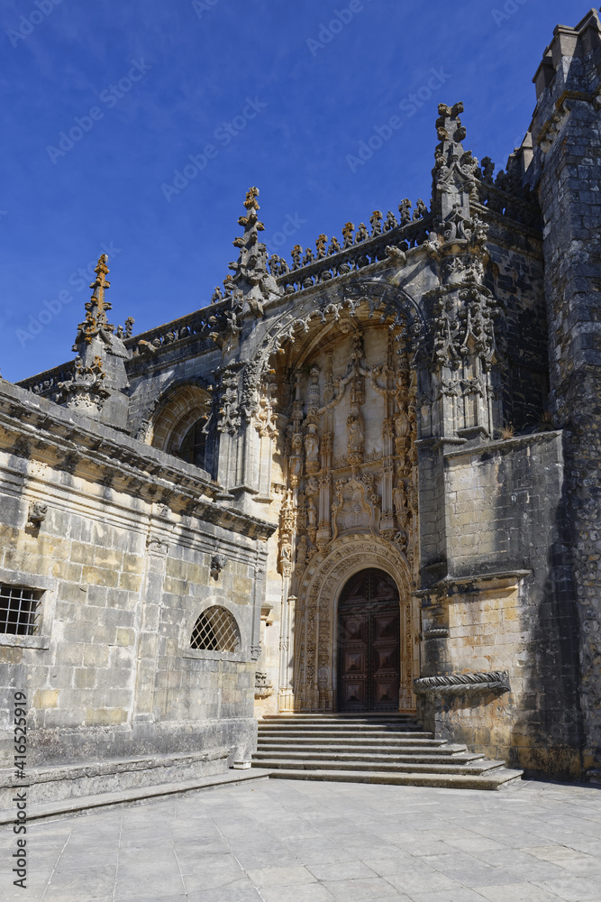 South portal, Castle and Convent of the Order of Christ, Tomar, Santarem district, Portugal