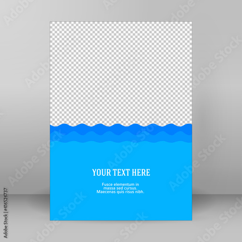 Freshness natural theme, a Fresh Water background of blue. Elements design seamless wave. Abstract wavy for overlaying background of page under meshedge of title front label. Vector illustration eps10