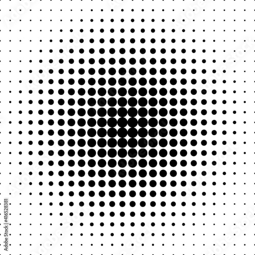 Monochrome Dots Background. Distressed Abstract Overlay. Points Backdrop. Halftone Grunge Pattern. Vector illustration 