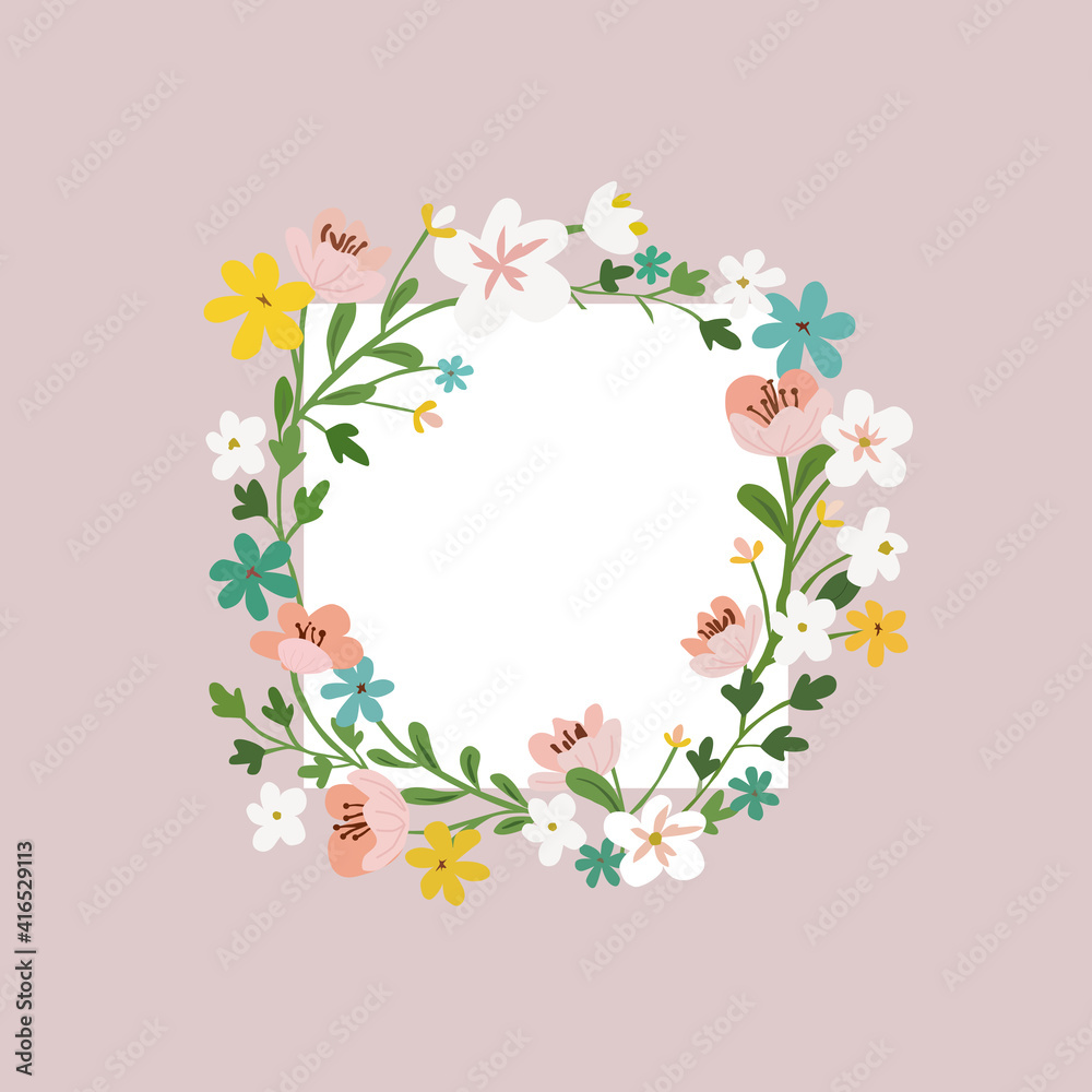 Flowers for women day. Vector graphics. This postcard can be used as a birthday greeting, as well as on women's day or mother's day.