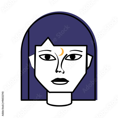 woman abstract head