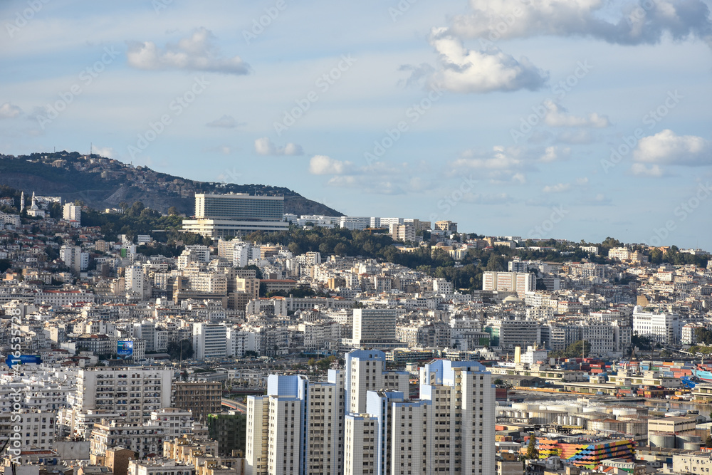 a beautiful aerial panoramic view of Algiers city 