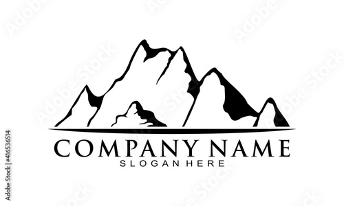 Rock hill illustration vector logo