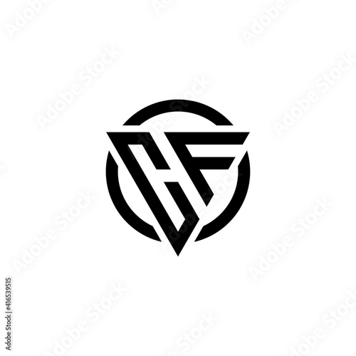 logo design inspiration for the letter CF triangle in a circle. design vector Free Download logo design inspiration for the letter CF triangle in a circle. design vector - GFXLoad