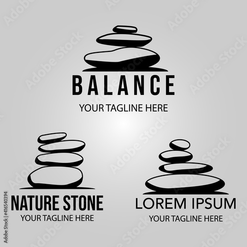 set balance logo icon line art minimalist illustration design creative