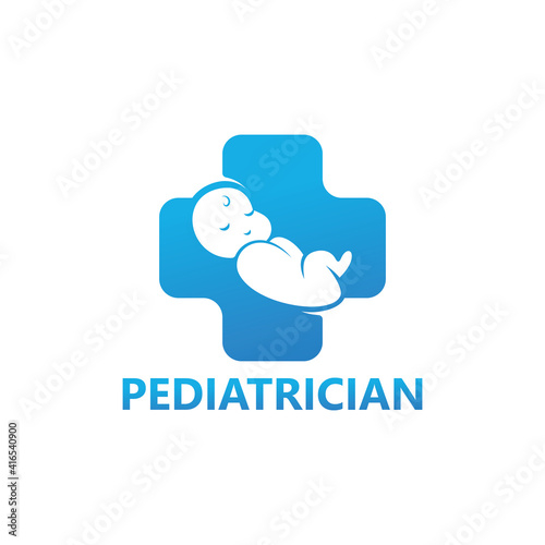 Pediatrician logo template design vector