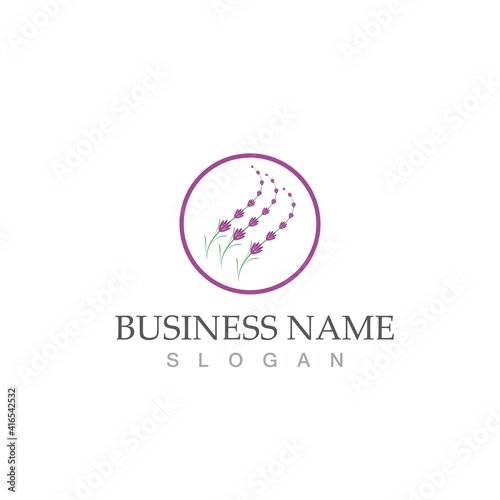 fresh lavender logo vector flat