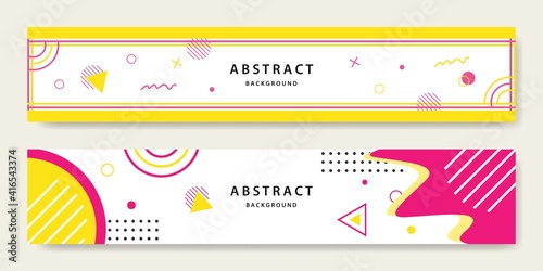 Abstract vector geometric background banner template