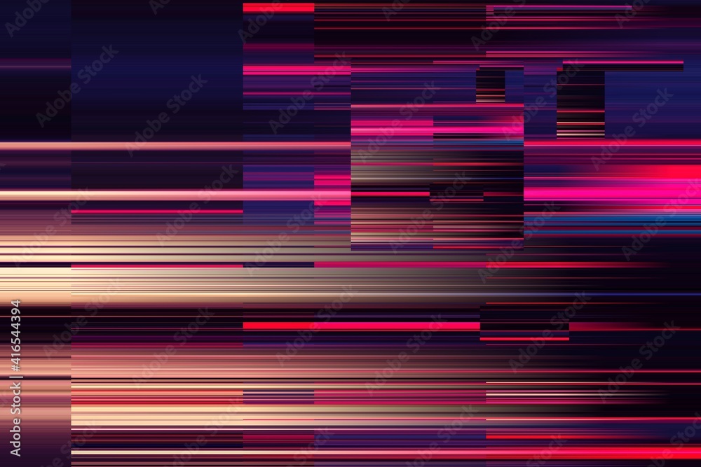 Modern background with dead pixel and bug, glitch and error signal. Optical distortion, overlapping geometric. It can be used for web design, printed products and visualization of music. Modern background with dead pixel and bug, glitch and error signal. Optical distortion, overlapping geometric. It can be used for web design, printed products and visualization of music.