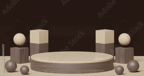 Abstract 3d render, Mock up podium for product presentation, abstract minimal concept, Showcase, geometric background, Product Presentation