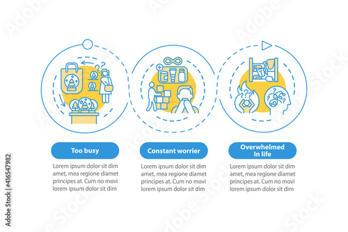 People decluttering house vector infographic template. Types of person buying presentation design elements. Data visualization with 5 steps. Process timeline chart. Workflow layout with linear icons