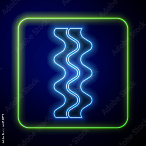Set Bacon stripe icon isolated on white and green, black background. Vector.