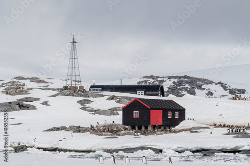 Former British Base A, now a museum and post office at Port Lockroy on tiny Goudier Island, Antarctica, Polar Regions photo