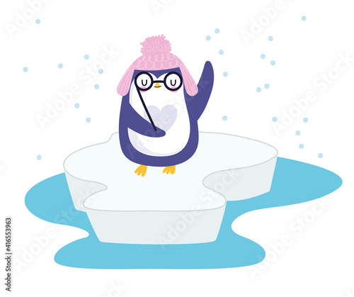 penguin glasses hat
