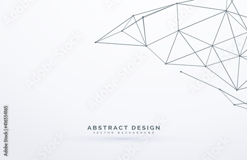 Network connection vector, isolated on white background. Abstract polygonal wireframe mesh background. Creative art network, modern abstract concept. Vector illustration