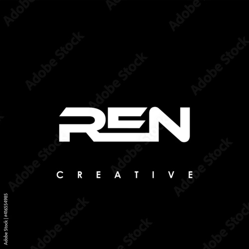 REN Letter Initial Logo Design Template Vector Illustration