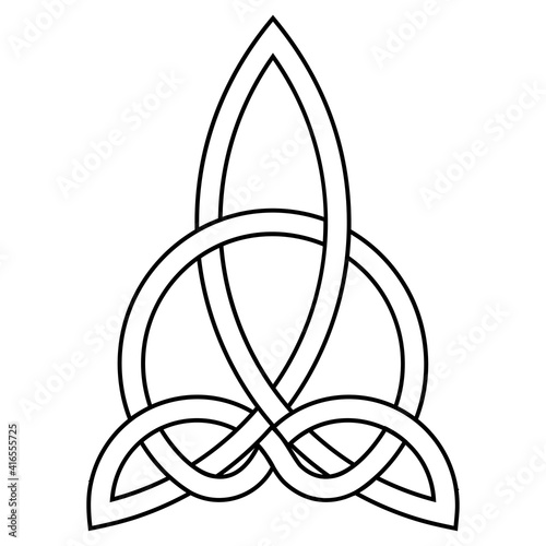 Celtic knot of harmony carving triquetra carved knot, irish home scottish heritage celtic goddess