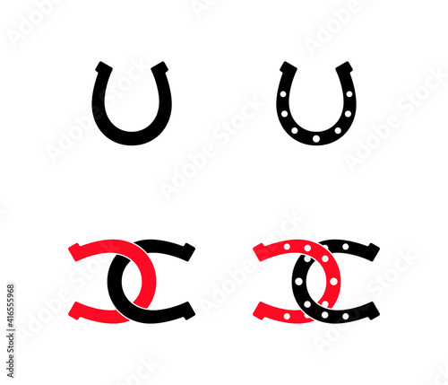 Horseshoe Logo, vector illustration