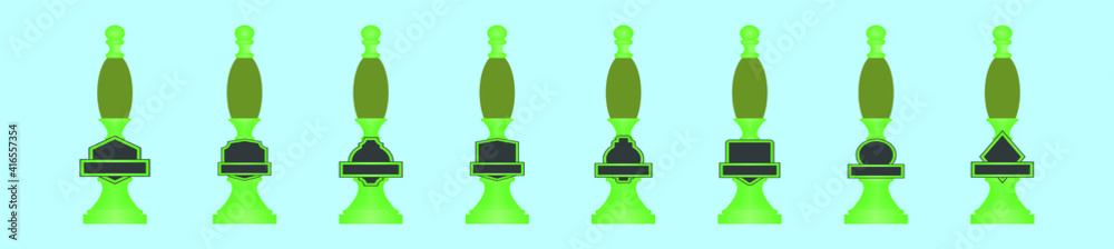 set of beer pump cartoon icon design template with various models. vector illustration isolated on blue background set of beer pump cartoon icon design template with various models. vector illustration isolated on blue background