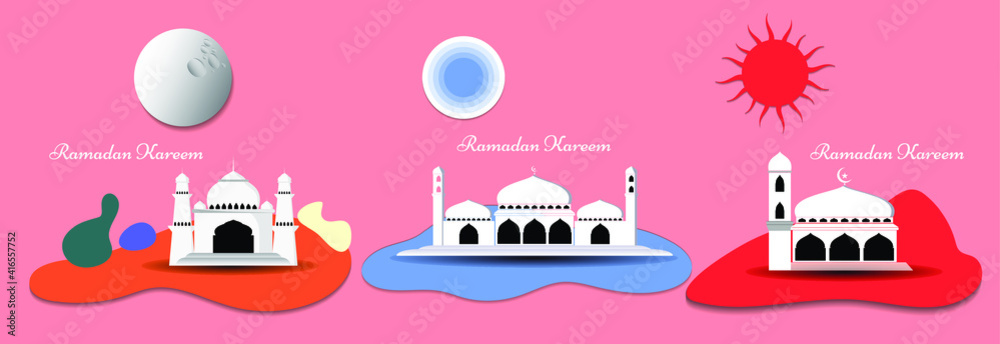 illustration of an background vector mosque ramadan mubarrak