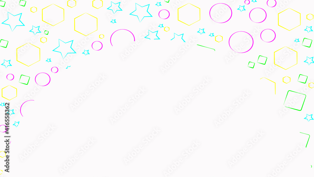 White background with shapes pattern White background with shapes pattern