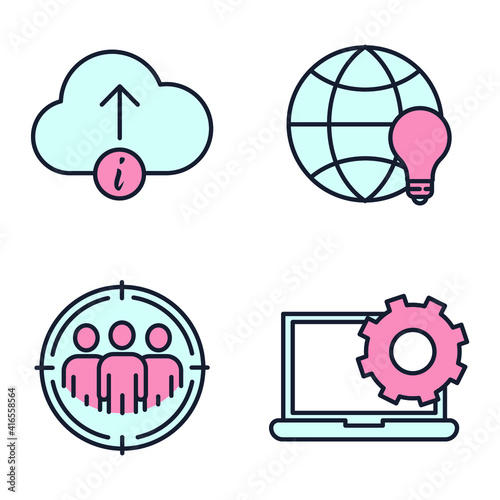 Set of SEO icon. Search Engine Optimization pack symbol template for graphic and web design collection logo vector illustration