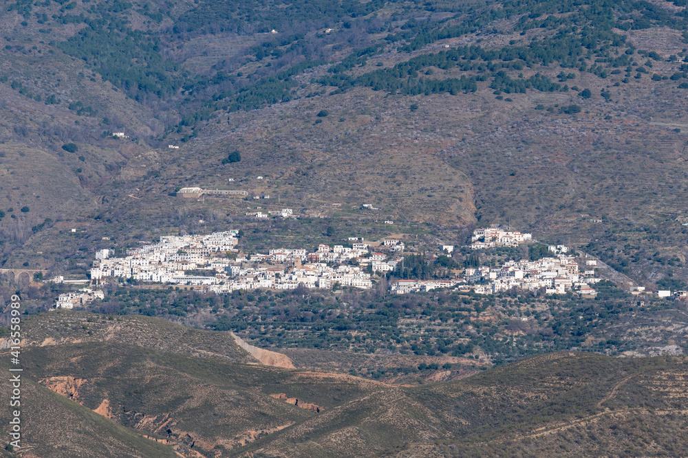 village on the slope of the Sierra Nevada mountain