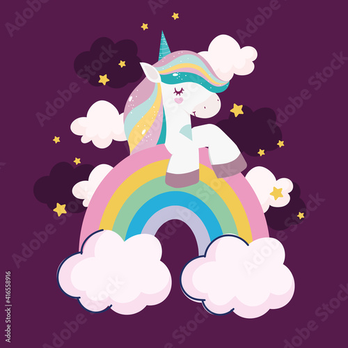unicorn rainbow stars