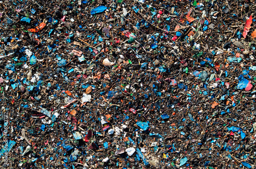 scraped paint, scraps on the floor of the shipyard