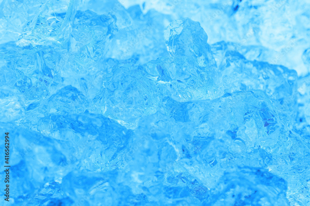 A close up of ice on a black background