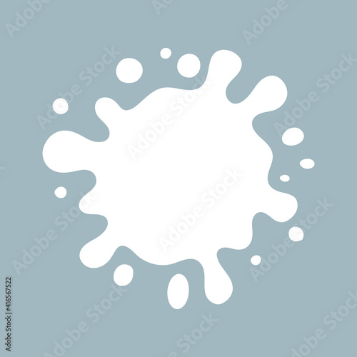 Fototapeta Naklejka Na Ścianę i Meble -  vector illustration of a splash of water. Splash and blot design, shape creative illustration. white milk splash and blot. milk drop.