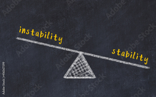 Fotografia Concept of balance between instability and stability