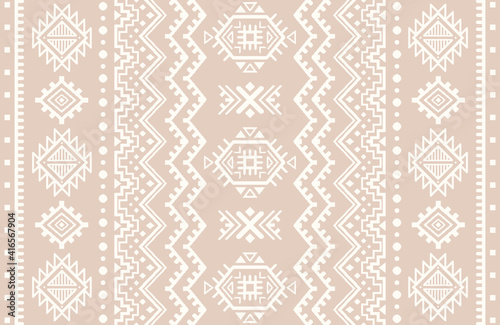 Carpet bathmat and Rug Boho Style ethnic design pattern with distressed texture and effect
 photo