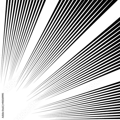 Pop art burst stripes line background powerful. Vector black pattern sunburst star, vintage starburst sunbeam, superhero burst illustration