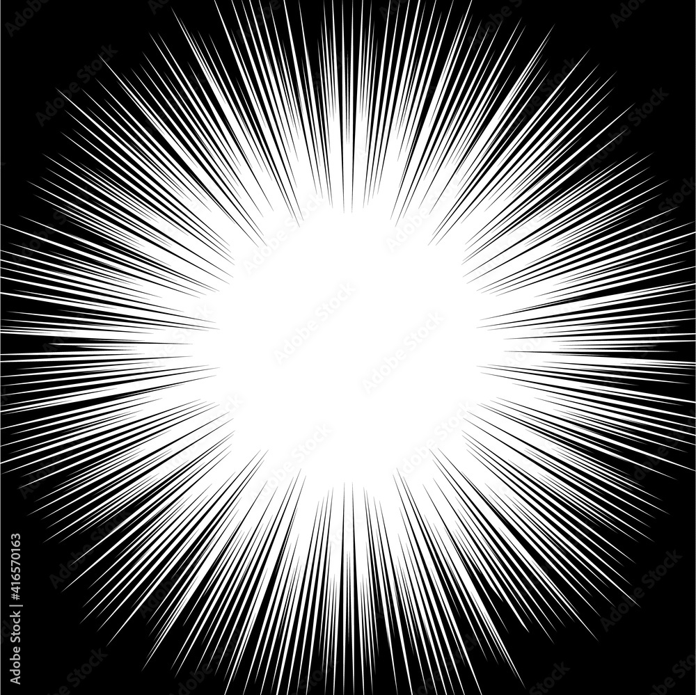 Burst abstract pattern black white, illustration radial white stripe hole graphic, design retro pop art explosion sunburst vector