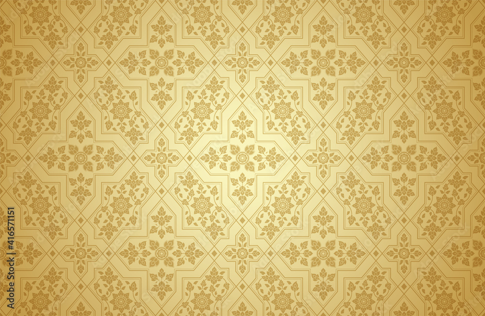 Thai art and asian style luxury banner gold background Thai art and asian style luxury banner gold background