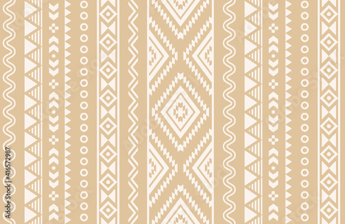 Carpet bathmat and Rug Boho Style ethnic design pattern with distressed texture and effect
 photo