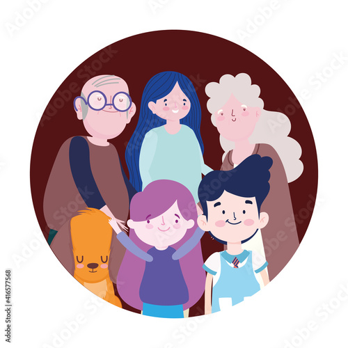 mom grandparents kids