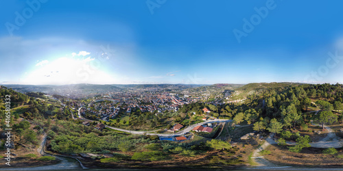 360-degree aerial view of the city of Ourense