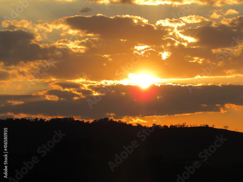 sunset in the mountains