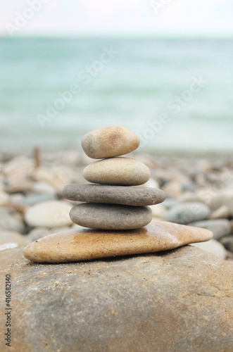 Sea. Stones on the seashore.