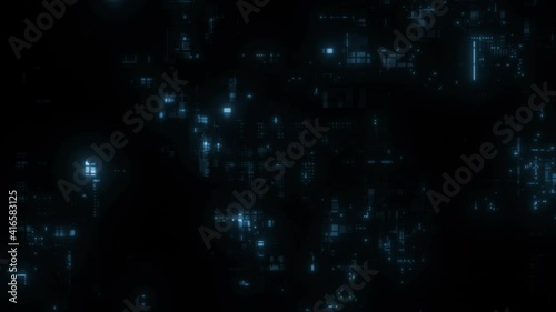 Chaotic Random Abstract Greeble Technology Background Loop photo