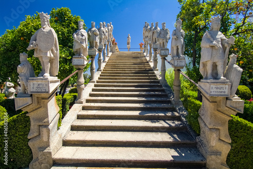 Billede på lærred Portugal, Castelo Branco - King´s staircase in the Bishop garden Jardim do Paco