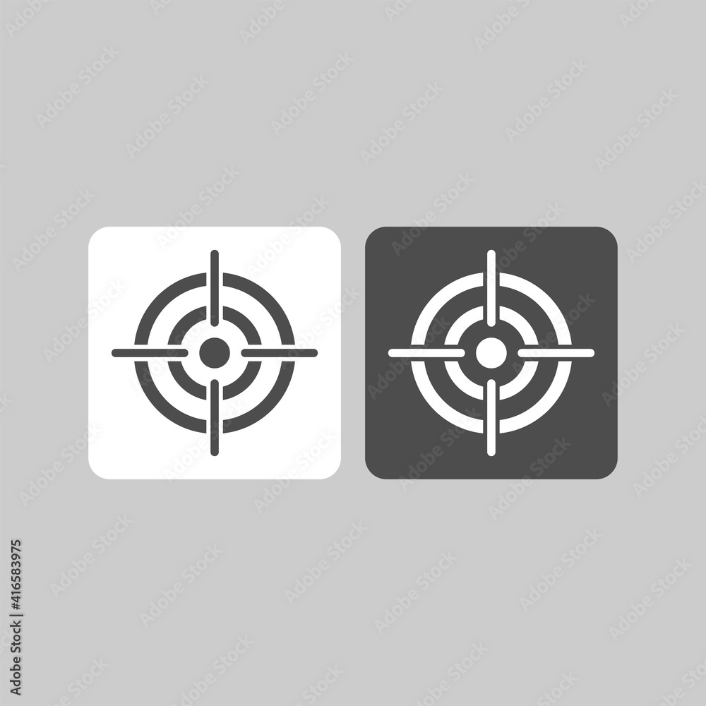 Fototapeta premium Target flat vector icon. Dartboard flat vector icon. Purpose vector sign