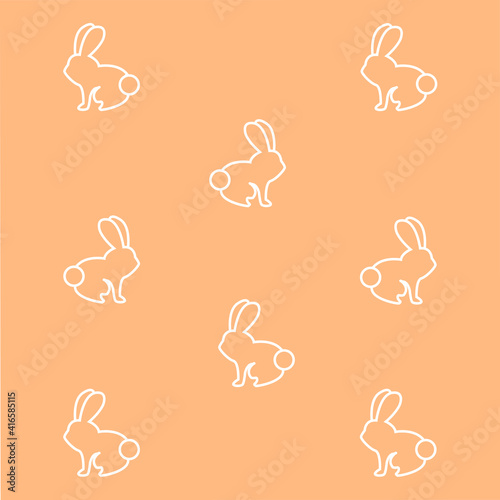 Easter bunny orange for holiday