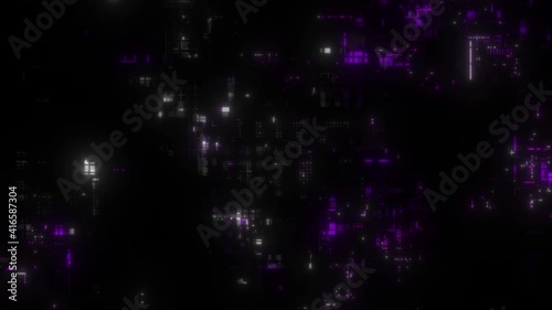 Chaotic Random Abstract Greeble Technology Background Loop photo